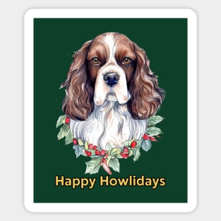 Happy Howlidays Springer Spaniel Sticker